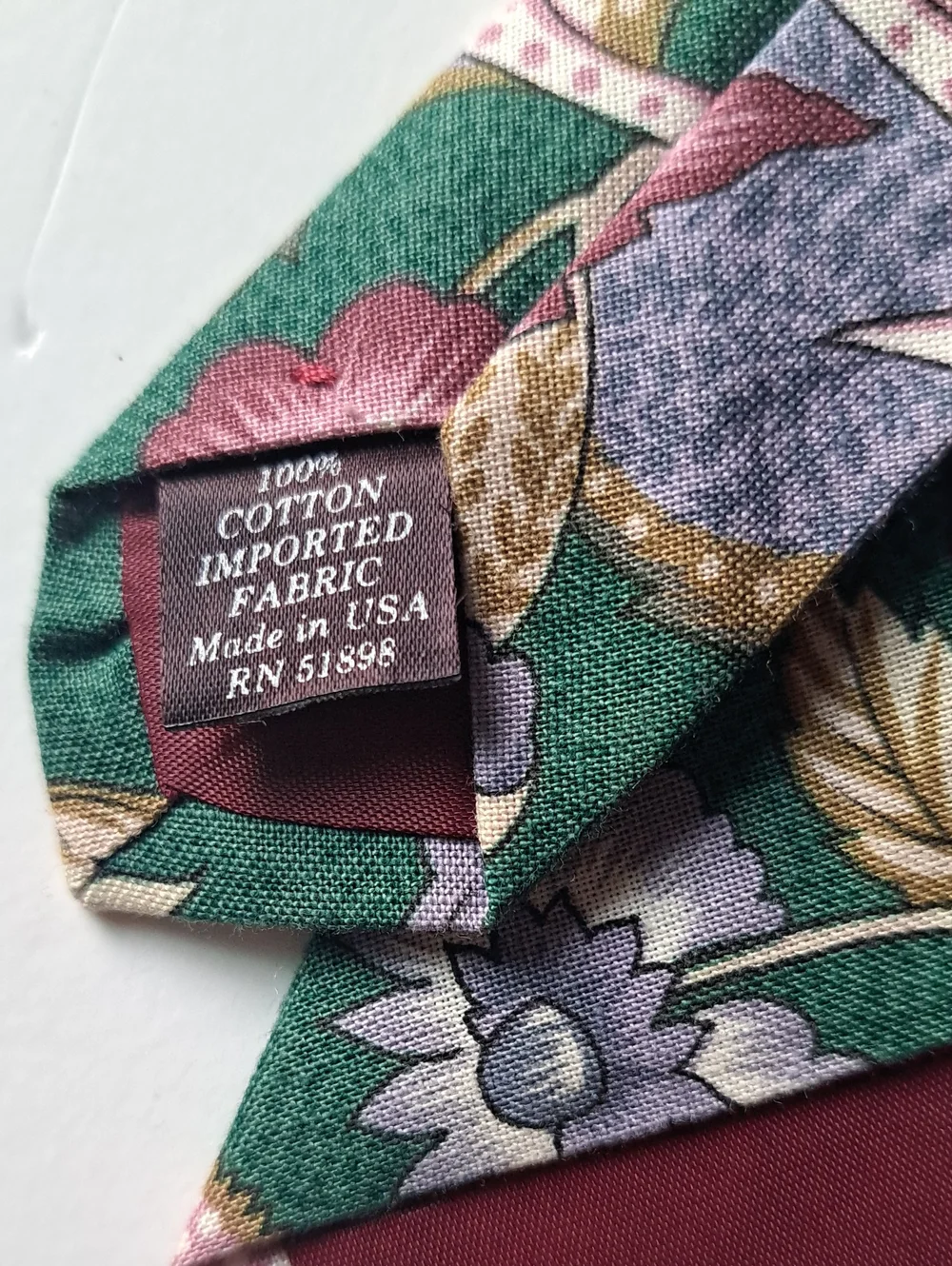 BRITGHES great Outdoors Men's Green Floral Tie - Classic Floral Print